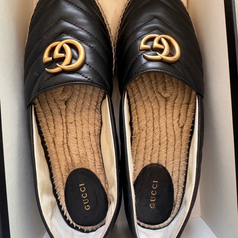 Gucci Women's Marmont GG Black Espadrilles